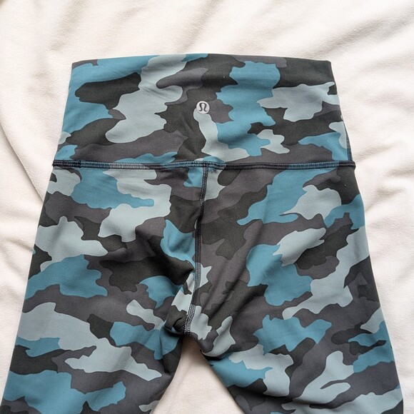 Lululemon Wunder Train High-Rise Tight 28" Heritage 365 Camo Tidewater Teal Mult - Picture 9 of 10